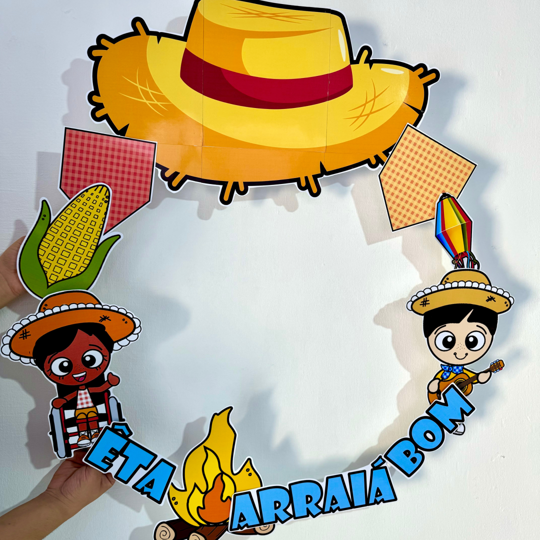 Decoração Bambolê Festa Junina Chapéu