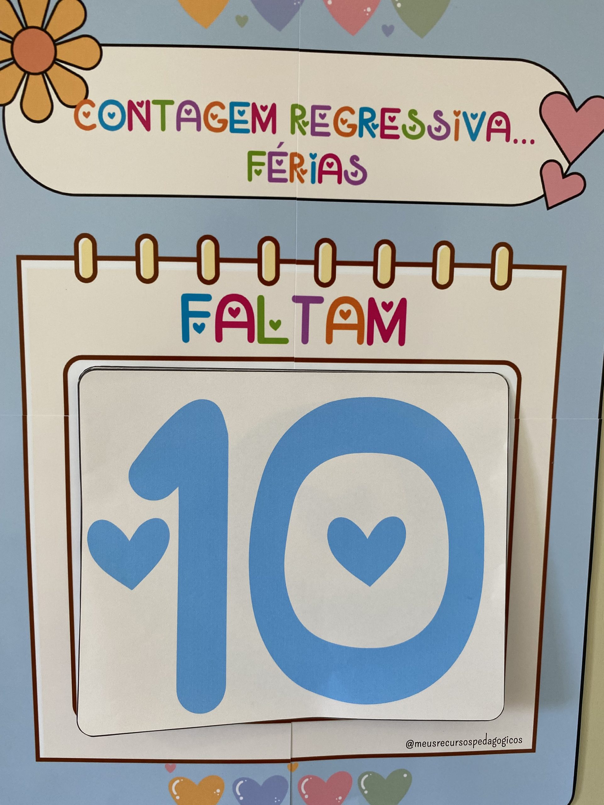 Decoração “Contagem Regressiva Férias” – Meus Recursos Pedagógicos