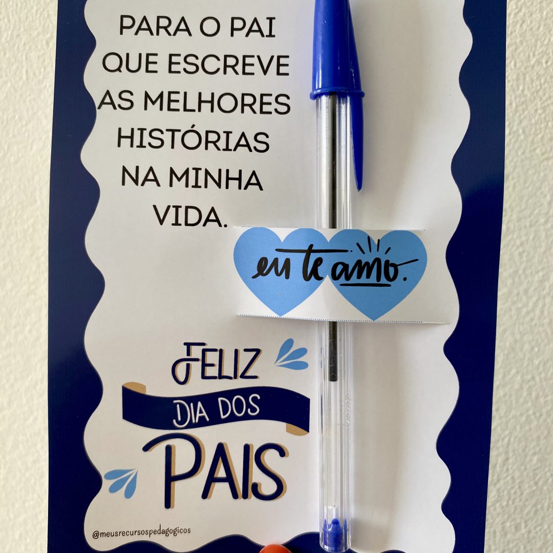 Cartão porta-caneta Dia dos Pais