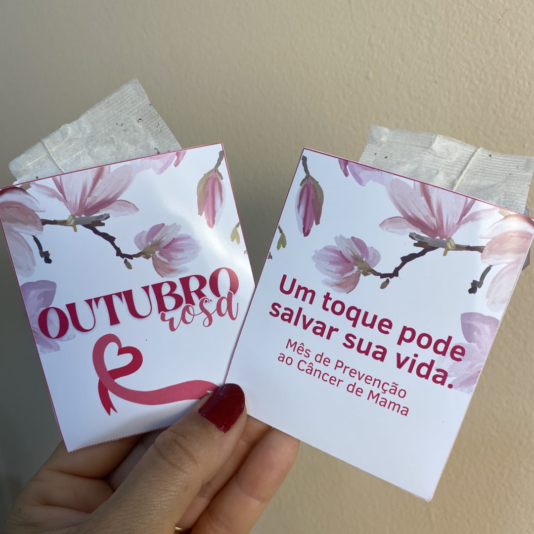 Tag para chá Outubro Rosa