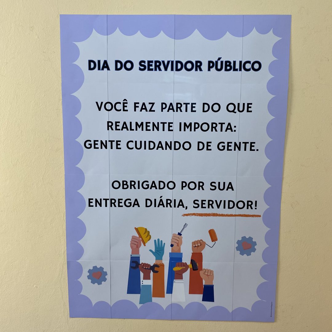 Mural e lembrancinhas Dia do Servidor Público