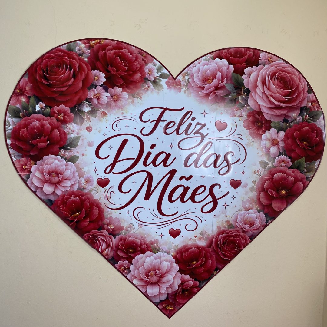 Mural Coração Dia das Mães