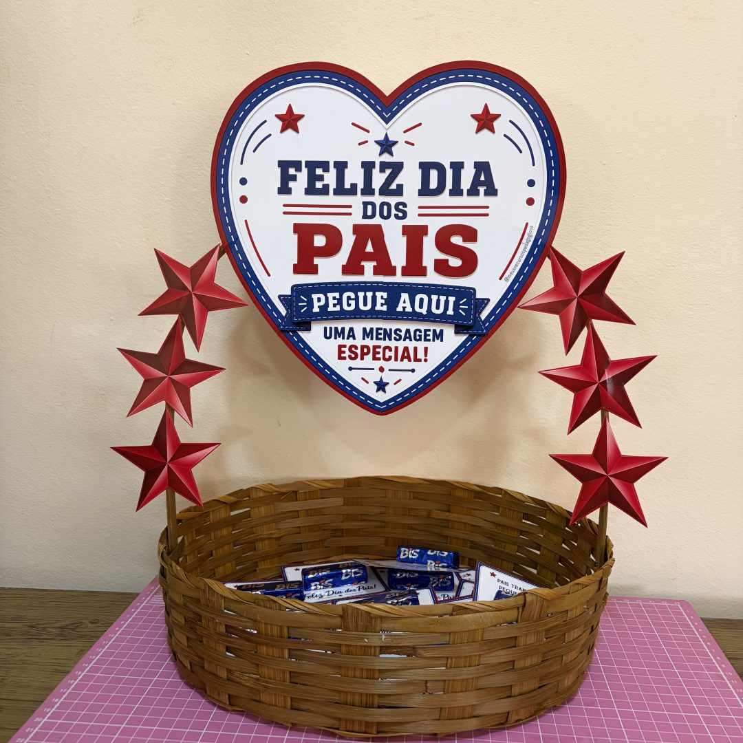 Decoração para cesta Dia dos Pais