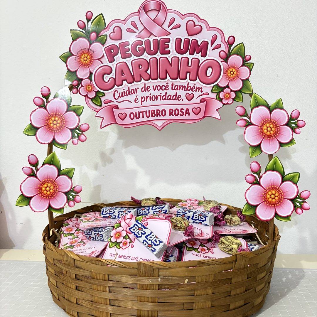 Outubro Rosa / Decoração para cesta